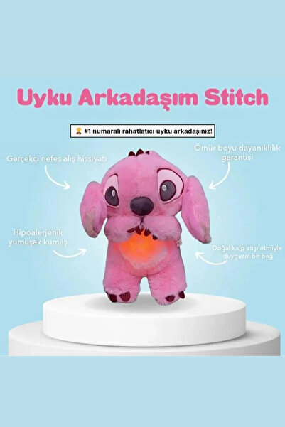 yumurcakstore Uyku arkadaşım sesli ve pilli nefes alan peluş oyuncak