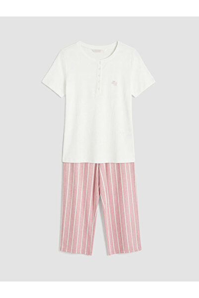 LC Waikiki Timeless Clothing & Timeless Choices Women's Striped Capri Pajama Set