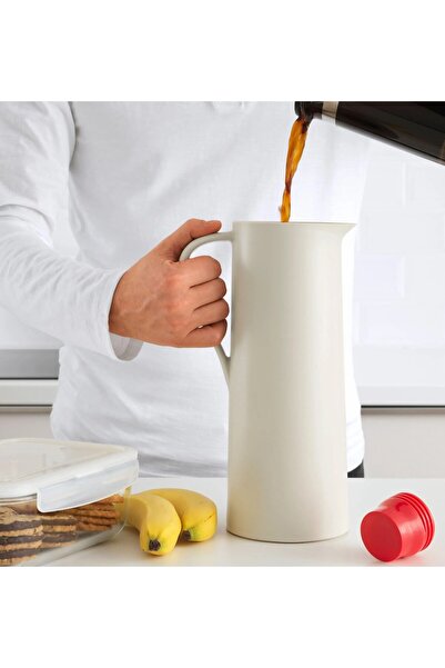 IKEA QUİCK Çay Kahve Termosu 1 Litre İçi Cam Termos Yükseklik 30 Cm (6 Saat S...