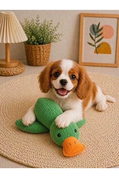 HAYHAYPETSHOP لعبة كلب قطيفة ناعمة على شكل بطة مع أصوات ناعمة وصديقة للأسنان ...