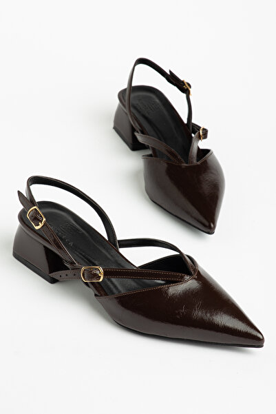 Entella Store Belt Pointed Toe Short Block Heel Women's Heeled Shoes