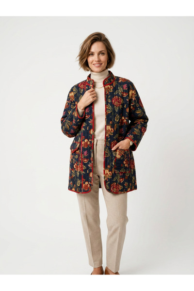 OEM Βαμβακερό καπιτονέ μπουφάν με χειροποίητη εκτύπωση