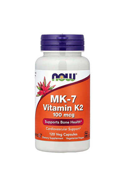 Now Foods MK-7 Vitamin K-2 MenaQ7 100 mcg 120 Veg Capsules