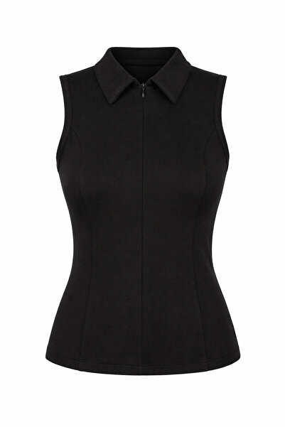 trender Βασική Μαύρη Γυναικεία Μπλούζα 6686