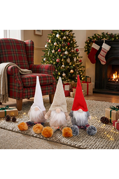 FAMİLY Decoratiune Craciun elf scandinav cu picioare 30 cm, figurina textila,...