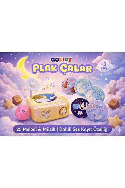Gokidy Eğitici & Eğlenceli İnteraktif Plak Çalar +3 Yaş