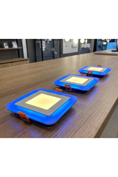 CNL Kare Sıva Altı Led Spot Aydınlatma 6 WATT Çift Renk 3 Kademe Mavi Günışığ...