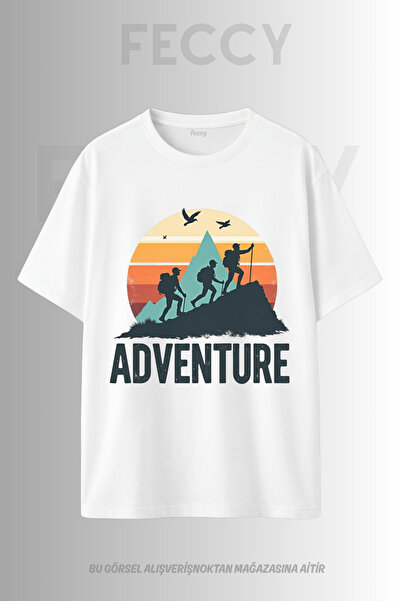 FECCY Tricou unisex supradimensionat cu imprimeu Hunter Theme Premium Adventu...