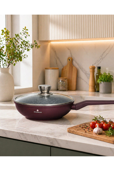 Cerastone Ψηλό τηγάνι με γυάλινο καπάκι, 26 εκ., CERASTONE, κεραμική επίστρωσ...