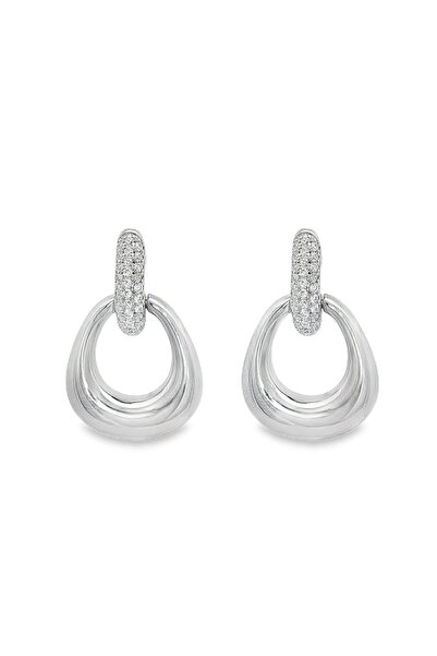 Bijuteria SORELLY Ασημένια Γεωμετρικά Σκουλαρίκια