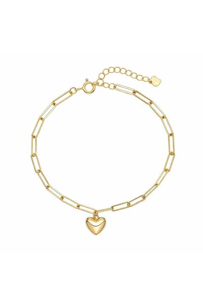 Bijuteria SORELLY Ασημένια αλυσίδα και βραχιόλι καρδιά, επιχρυσωμένα με χρυσό...