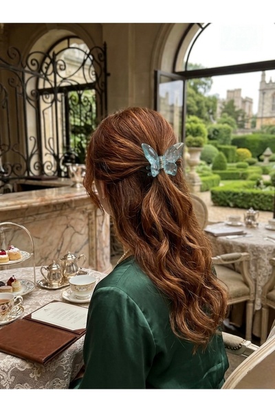 CeyShe Pinterest Imported Butterfly Large Hair Clip with Clasp