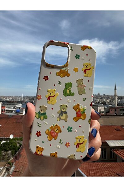 Mobildizayn Huawei P40 Lite Uyumlu Baskılı Krem Renkli Telefon Kılıfı