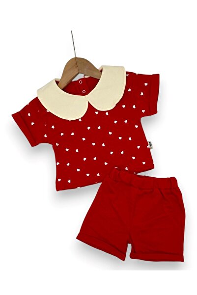 voyyo kids baby Baby Girl Heart Printed Baby Collar 6-9-12-18-24 Months Styli...