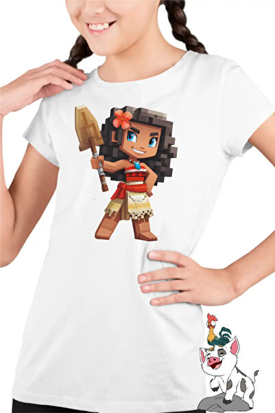 OEM Tricou Copii Fete Moana Vaiana Minecraft Roblox