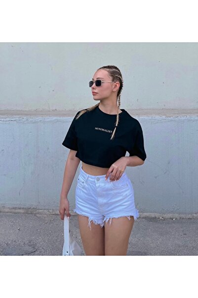 Aida Fashion Beyaz püskül denim şort
