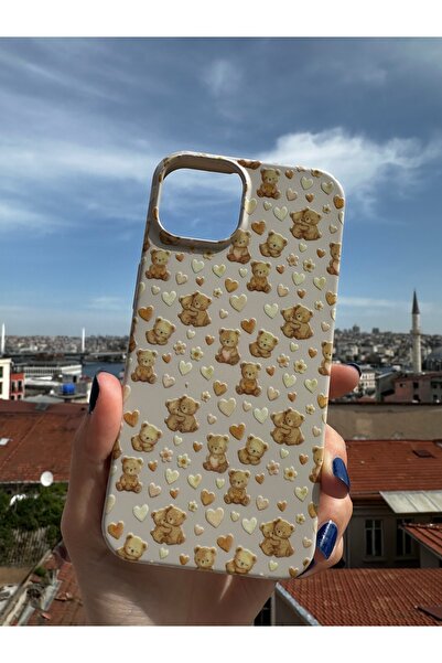 Mobildizayn Huawei P40 Lite Uyumlu Baskılı Krem Renkli Telefon Kılıfı