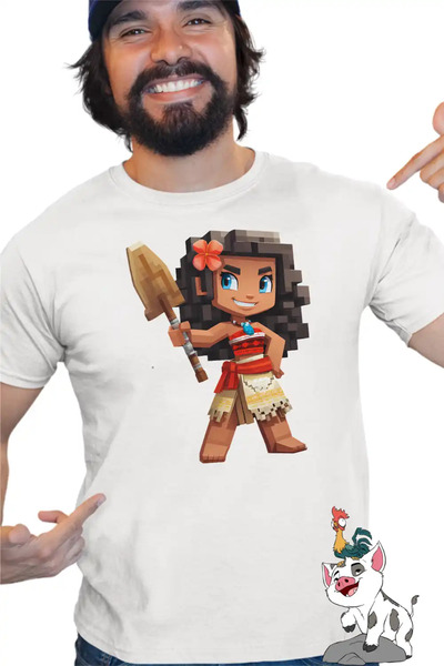 OEM Tricou Barbati Moana Vaiana Minecraft Roblox