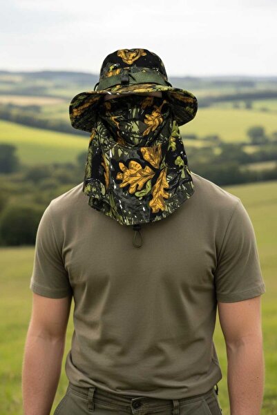 Aware Time Καπέλο Fedora με προστασία αυχένα σε σχέδιο καμουφλάζ Safari