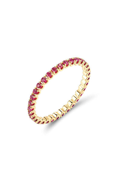 Bijuteria SORELLY Δαχτυλίδι τένις από χρυσό 14 καρατίων με ρουμπίνια 0.745 κα...