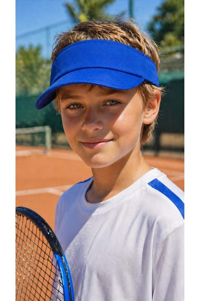 BALIENTE Saks Blue Cotton Visor Tenisci Boy's Hat 10-18 Years