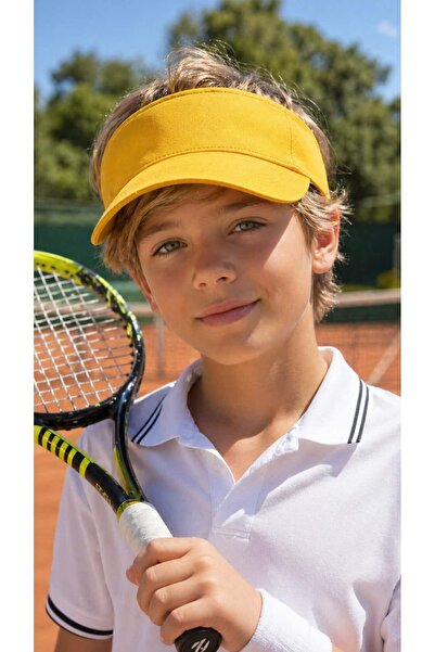 MARBERRY Yellow Cotton Visor Tenisci Boy's Hat 10-18 Years