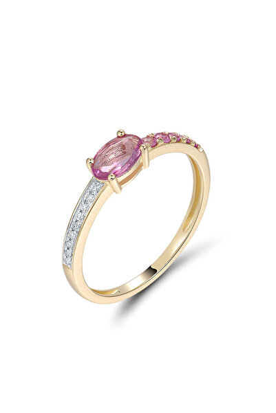 Bijuteria SORELLY Δαχτυλίδι από χρυσό 14 καρατίων με διαμάντια 0.024 καρατίων...