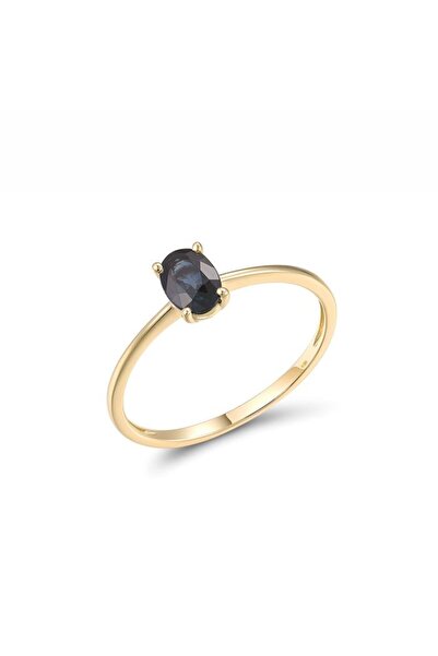 Bijuteria SORELLY Δαχτυλίδι από χρυσό 14 καρατίων με ένα οβάλ ζαφείρι 0.561 κ...