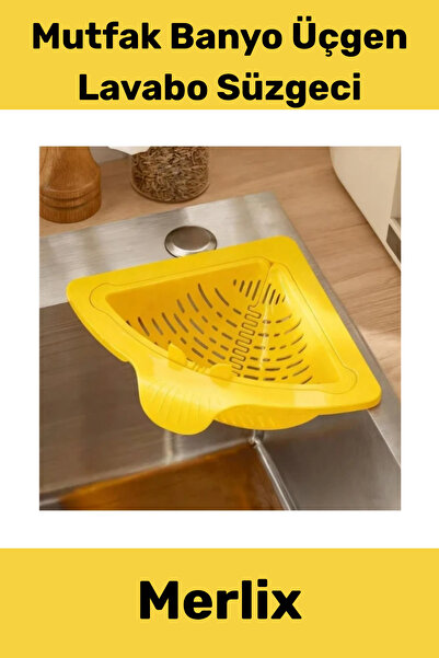 Merlix #LavaboSüzgeci Şık Köşe Uyumlu Ergonomik Plastik Evye Organizer Atık M...