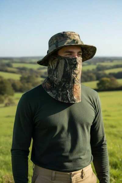 Aware Time Καπέλο Fedora με προστασία αυχένα σε σχέδιο καμουφλάζ Safari