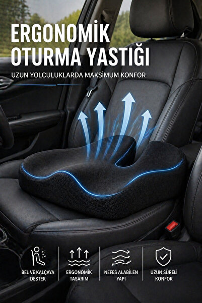 EpiRelax Ergonomik Oturma Yastığı Uzun Yolculuklarda Maksimum Konfor