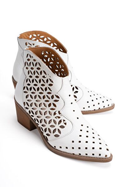 PASSAGE SHOES Γυναικείες καλοκαιρινές κοντές μπότες από γνήσιο δέρμα Western ...