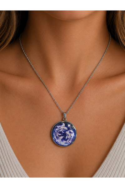 Oxolux, Lavinia Colier din seria Aesthetiq, in cutie cadou, design zodiacal, ...