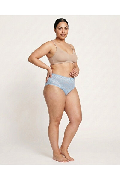 Zena Γυναικείο εσώρουχο με ελαστική μέση και δαντέλα σε μεγάλο μέγεθος