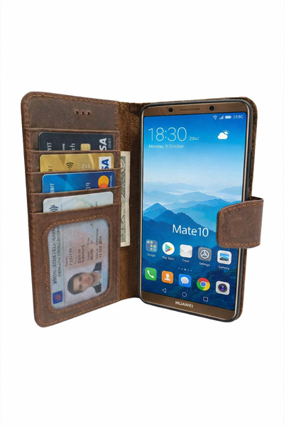 Huawei Mate 10 Hakiki Deri Telefon Kılıfı
