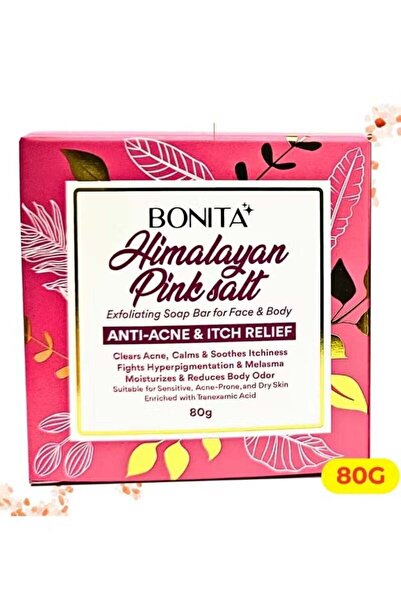 BONİTA HIMALAYAN PINK SALT EXFOLIATING SOAP BAR FOR FACE & BODY 80G