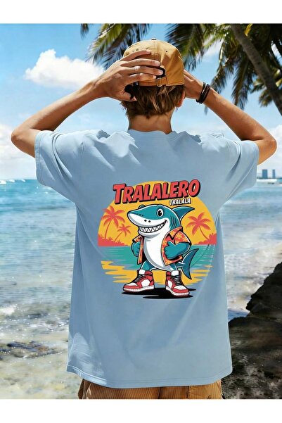SVART WEAR Tralalero Tralala Tricou cu mânecă scurtă, 100% bumbac, cu imprime...