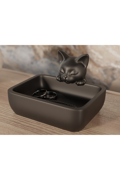 KOÇER AWM Special Design Kitten Themed Desktop Decorative Bowl, Ring, Earring...