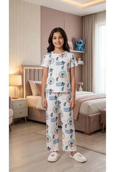 h.kids Girls' Comfortable Pajama Set with Fun Cartoon Print