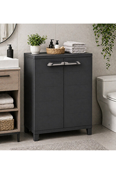 CSB STORE Balkon ve Banyo İçin Plastik Dolap Suya Dayanıklı Geniş Depolama Alanı