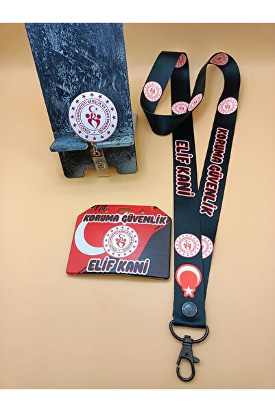 CİCCİBİCCİSHOP KİŞİYE ÖZEL TÜRK BAYRAKLI SAĞLIKÇI BOYUN ASKI İPİ,YOYO ve KART...