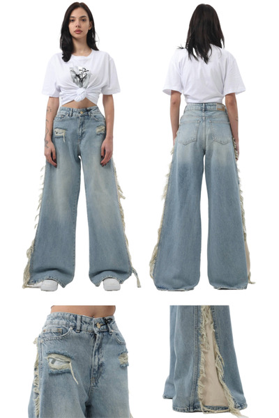 DENİKK ΤΡΕΝΤ ΕΙΚΟΝΙΚΟ ΣΧΕΔΙΟ ΤΖΙΝ ΠΑΝΤΕΛΟΝΙ ΜΕ ΦΑΡΔΙΑ ΜΠΑΤΣΟΥΛΑ ΚΑΙ ΣΚΙΣΜΕΝΕΣ...