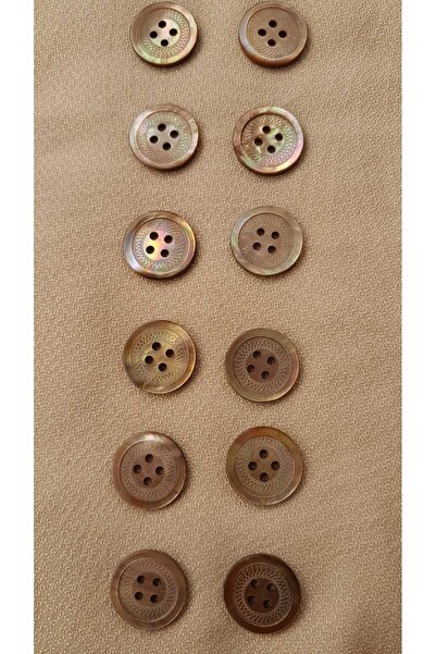 ILCARE ƎE Doğal hakiki inci Midye kabugu Sedef düğme 18 MM 12 ADET Blıuz Trko...
