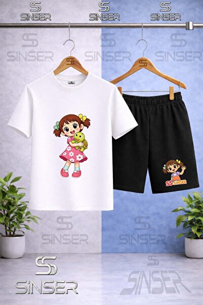 SS SİNSER Παιδικό μπλουζάκι SINSER KIZ KAPLUMBAGA με στάμπα και λαιμόκοψη ποδ...