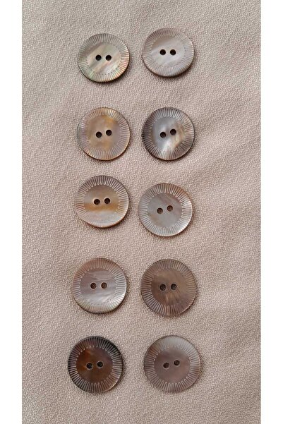 ILERI EUROPE Natural Genuine Pearl Mussel Shell Button 19 mm 12Pcs