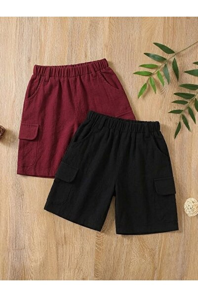 shop Two-Color Woven Unisex Shorts for Summer