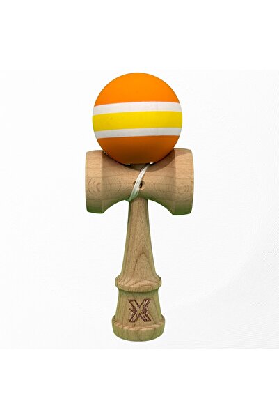 Cyrax Kendama X Original, Mâner din cauciuc portocaliu/galben/alb