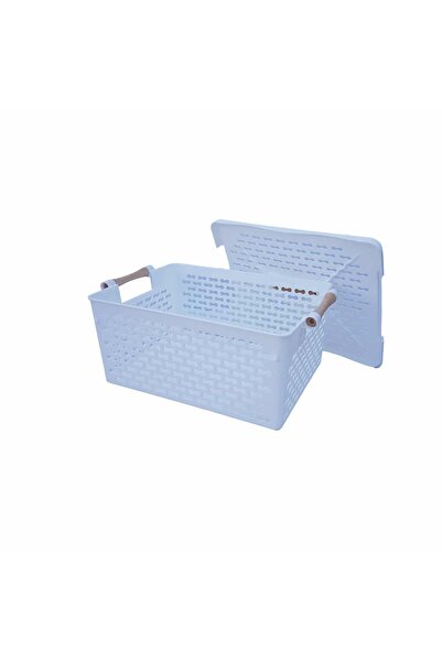 İndecor Indecor storage basket with lid, 25 X 36 X 16cm, white