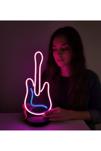İstanbul Neon Masaüstü Led Neon Gitar