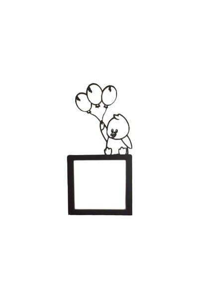 EHA Decoratiune priza RATUSCA, lemn, 65x65 mm, negru,